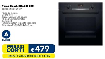 Esselunga Forno Bosch HBA5360B0 offerta