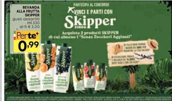 Pam BEVANDA ALLA FRUTTA SKIPPER gusti assortiti ml 330 offerta