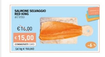 Prezzemolo e Vitale SALMONE SELVAGGIO RED KING all'etto offerta