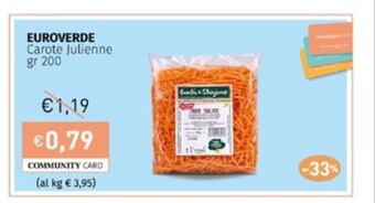 Prezzemolo e Vitale EUROVERDE Carote Julienne gr 200 offerta