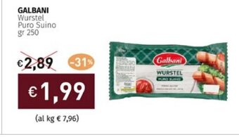 GALBANI Wurstel Puro Suino gr 250