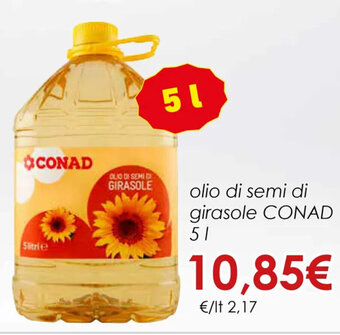 Conad City olio di semi di girasole CONAD 5 l offerta