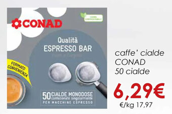 Conad City caffe' cialde CONAD 50 cialde offerta