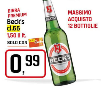 Famila BIRRA PREMIUM Beck's cl.66 offerta