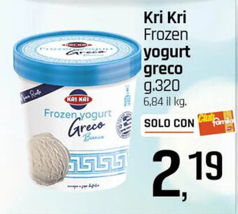 Famila Kri Kri Frozen yogurt greco g. 320 offerta