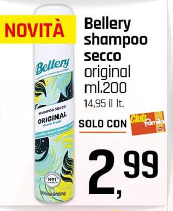 Famila Bellery SHAMPOO SECCO original ml.200 offerta
