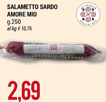 Hardis SALAMETTO SARDO AMORE MIO g.250 offerta