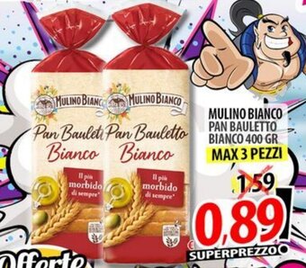 Il Genio Supermercato MULINO BIANCO PAN BAULETTO BIANCO 400 GR offerta