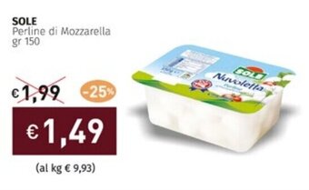 Prezzemolo e Vitale SOLE Perline di Mozzarella gr 150 offerta