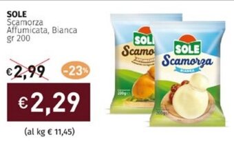 Prezzemolo e Vitale SOLE Scamorza Affumicata, Bianca gr 200 offerta