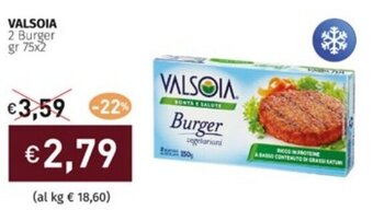 Prezzemolo e Vitale VALSOIA 2 Burger gr 75x2 offerta