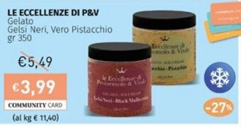 Prezzemolo e Vitale LE ECCELLENZE DI P&V Gelato Gelsi Neri, Vero Pistacchio gr 350 offerta