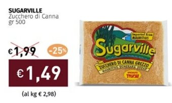 Prezzemolo e Vitale SUGARVILLE Zucchero di Canna gr 500 offerta