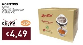 Prezzemolo e Vitale MORETTINO Caffe Qualità Espresso Cialde x30 offerta
