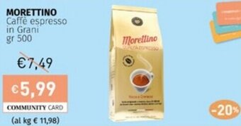 Prezzemolo e Vitale MORETTINO Caffè espresso in Grani gr 500 offerta