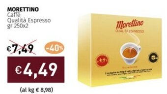 Prezzemolo e Vitale MORETTINO Caffè Qualità Espresso gr 250x2 offerta
