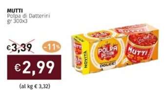 MUTTI Polpa di Datterini gr 300x3