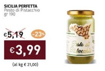 Prezzemolo e Vitale SICILIA PERFETTA Pesto di Pistacchio gr 190 offerta