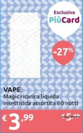 VAPE Magic ricarica liquida insetticida assortita 60 notti