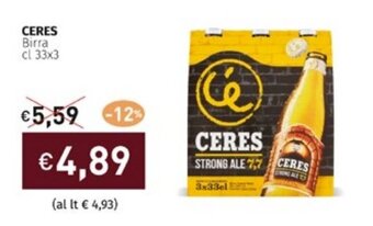 Prezzemolo e Vitale CERES Birra cl 33x3 offerta