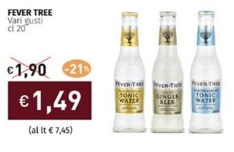 Prezzemolo e Vitale FEVER TREE Vari gusti cl 20 offerta