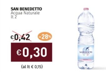 Prezzemolo e Vitale SAN BENEDETTO Acqua Naturale Lt 2 offerta
