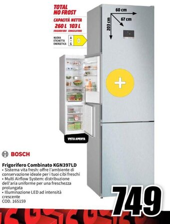 MediaWorld BOSCH Frigorifero Combinato KGN397LD offerta