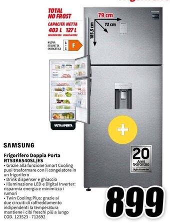 MediaWorld SAMSUNG Frigorifero Doppia Porta RT53K6540SL/ES offerta