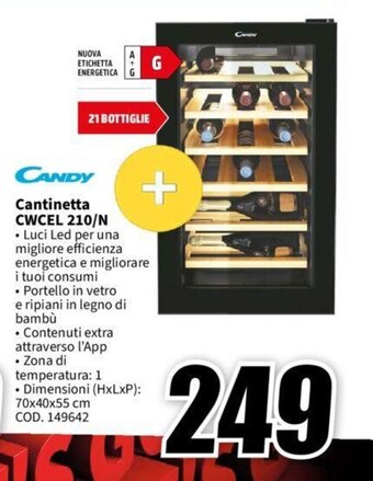 MediaWorld CANDY Cantinetta CWCEL 210/N offerta