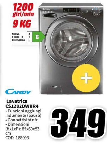 MediaWorld CANDY Lavatrice CS1292DWRR4 offerta