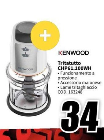 MediaWorld KENWOOD Tritatutto CHP61.100WH offerta