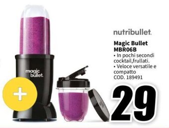 MediaWorld nutribullet. Magic Bullet MBR06B offerta