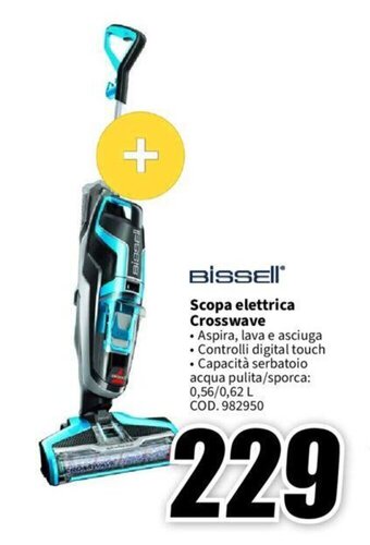 MediaWorld bissell Scopa elettrica Crosswave offerta