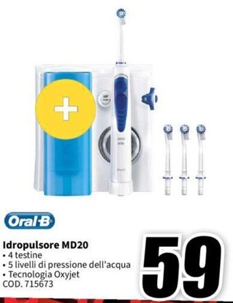MediaWorld Oral-B Idropulsore MD20 offerta