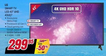 Trony LG SMART TV LED 43" UHD 43UQ7 offerta