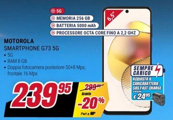 Trony MOTOROLA SMARTPHONE G73 5G offerta