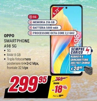 Trony OPPO SMARTPHONE A98 5G offerta