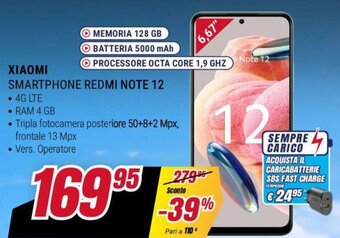 Trony XIAOMI SMARTPHONE REDMI NOTE 12 offerta
