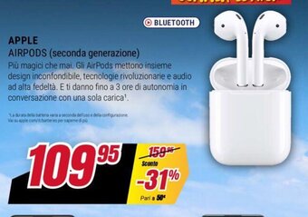 Trony APPLE AIRPODS (seconda generazione) offerta