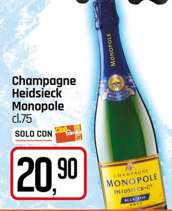 Famila Champagne Heidsieck Monopole cl.75 offerta