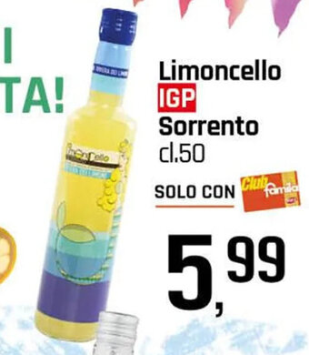 Famila Limoncello IGP Sorrento cl.50 offerta