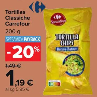Carrefour Market Tortillas Classiche Carrefour 200 g offerta