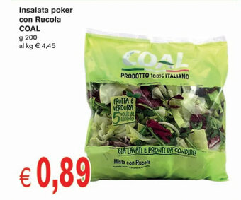 èccoMI Insalata poker con Rucola COAL g 200 offerta