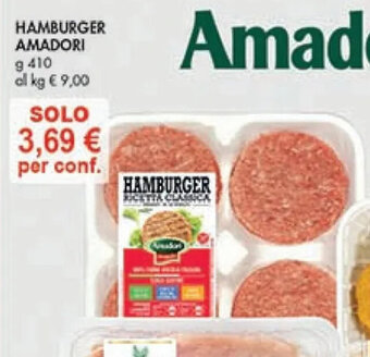 èccoMI HAMBURGER AMADORI g 410 offerta