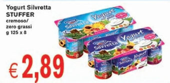 èccoMI Yogurt Silvretta STUFFER cremoso/ zero grassi g 125 x 8 offerta