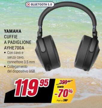 YAMAHA CUFFIE A PADIGLIONE AYHE700A
