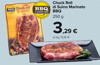 Carrefour Market Chuck Roll di Suino Marinato BBQ 250 g offerta