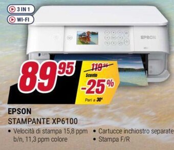 Trony EPSON STAMPANTE XP6100 offerta