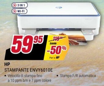 Trony HP STAMPANTE ENVY6010E offerta