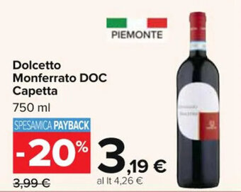 Dolcetto Monferrato DOC Capetta 750 ml